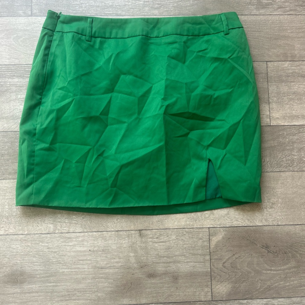 Vibrant Green Mini Pencil Skirt